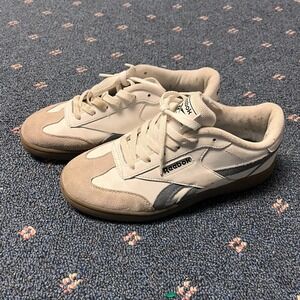 Reebok Womens 7.5 Forte Lounger White Grey Casual Shoes Tennis‎ Sneakers Classic